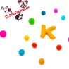 felt letter K Schnuffelinis