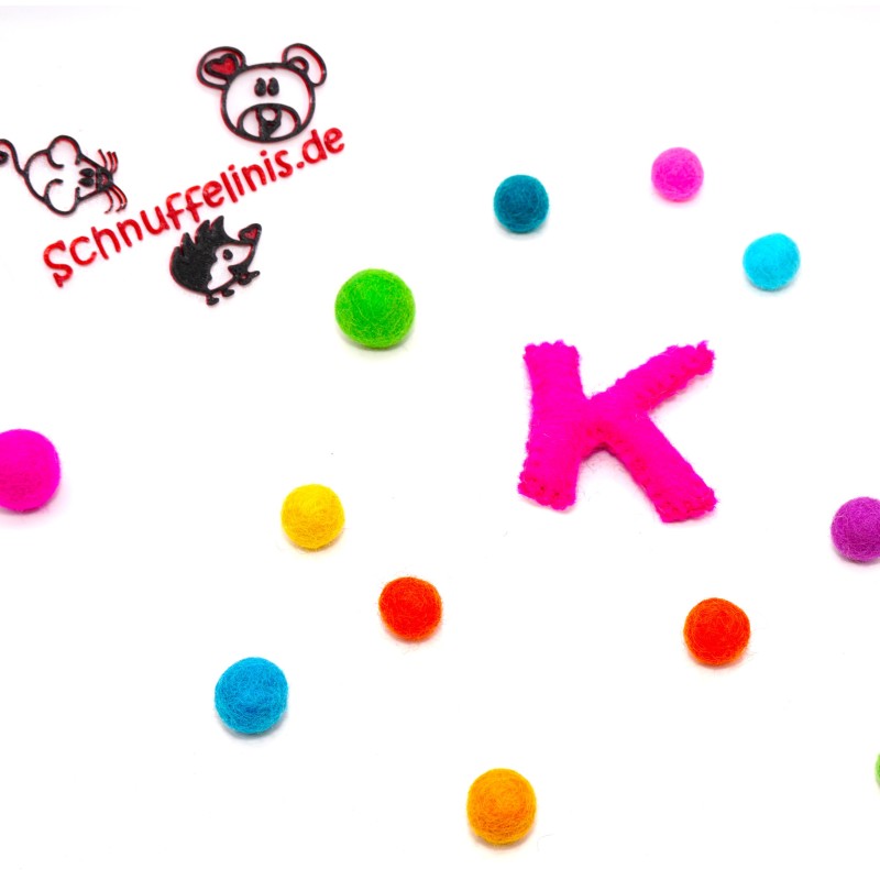 felt letter K Schnuffelinis