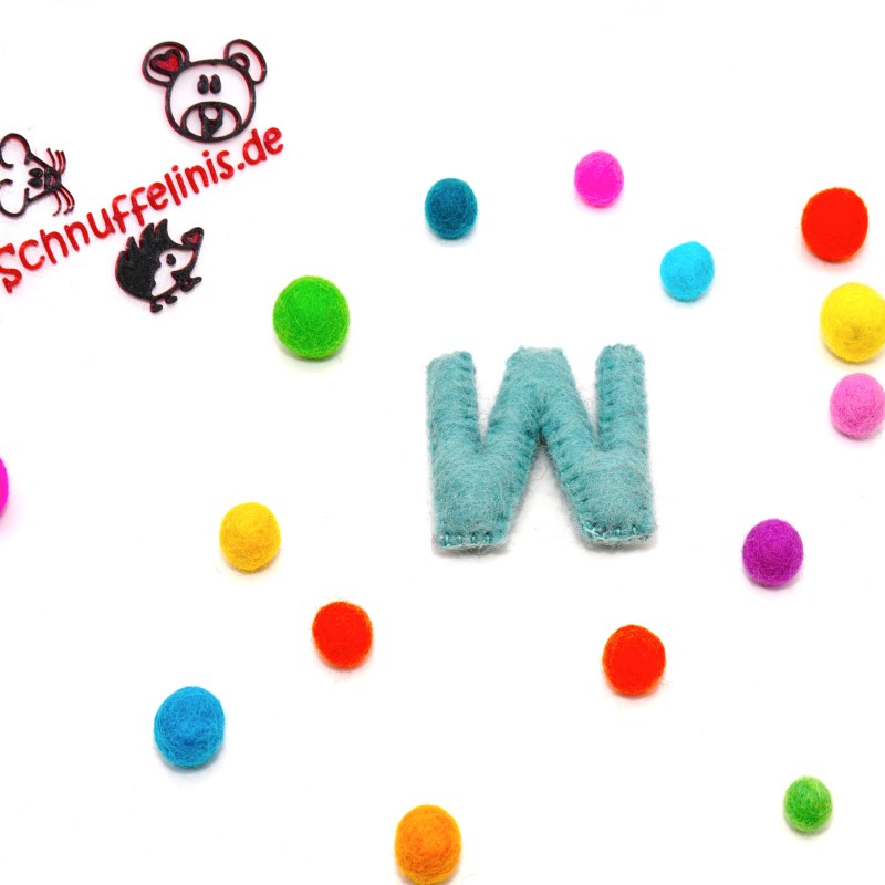 felt letter W Schnuffelinis
