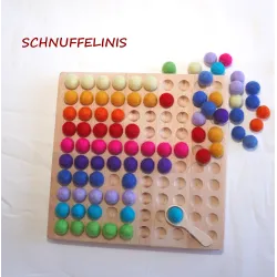 Rechentafel 1 bis 100, Zahlenlegebrett Montessori, Waldorf Material