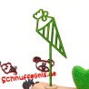 Schultüte grün Motivstecker Geburtstagsringe Schnuffelinis
