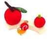 Snail 8 felted red Schnuffelinis