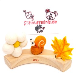 Snail 6 felted mango - SCHNUFFELINIS