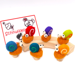 Snail 6er Set felt snail