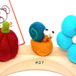 Snail 27 felted Schnuffelinis