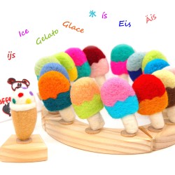 Ice popsicle felt ornament - SCHNUFFELINIS