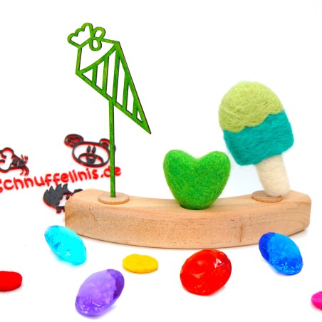 Einschulung Schultüte neongrün Motivstecker