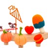 Einschulung Schultüte orange Motivstecker
