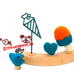 Einschulung Schultüte petrol Motivstecker Schnuffelinis
