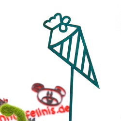 Einschulung Schultüte petrol Motivstecker Schnuffelinis