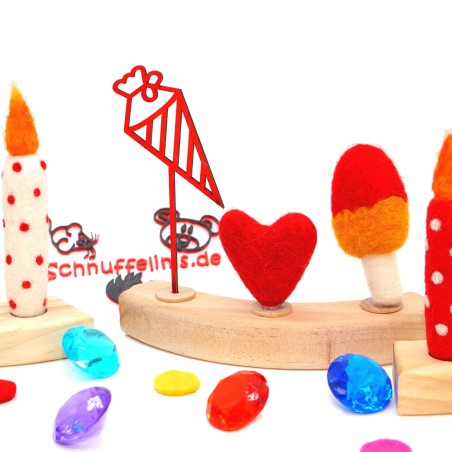 Einschulung Schultüte rot Motivstecker