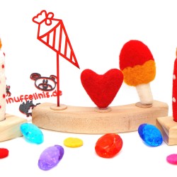 Einschulung Schultüte rot Motivstecker Schnuffelinis