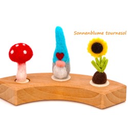 Sunflower felt plugs Schnuffelinis