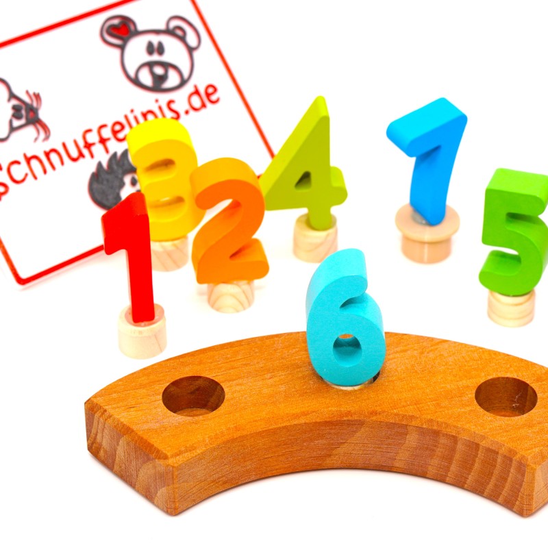 Birthday number wooden 6 Schnuffelinis