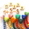 Felt balls counting chain heart20