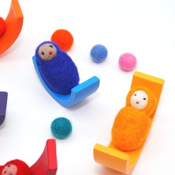 Filzpuppe Baby im Schlafsack Nr 6