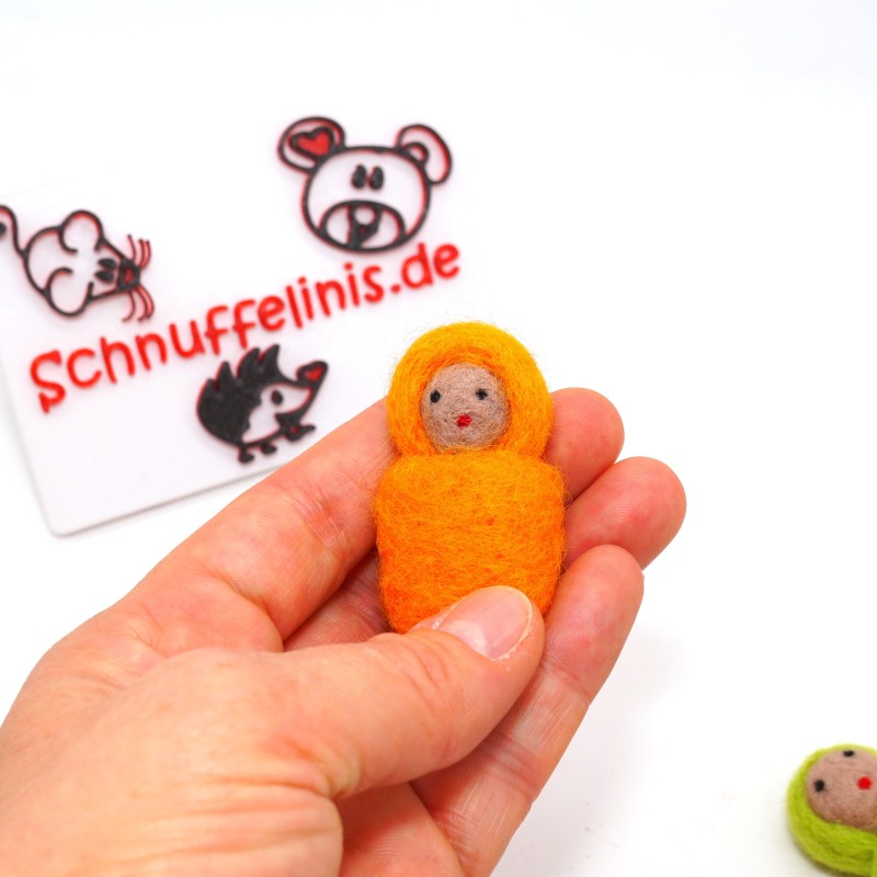 Filzpuppe Baby im Schlafsack Nr 6