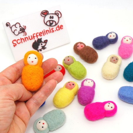 Filzpuppe Baby im Schlafsack Nr 6