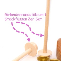 Girlanden Holzstäbe 2er Set für Motivstecker | SCHNUFFELINIS