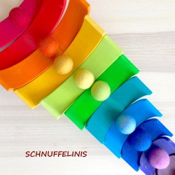 Regenbogen Filzkugeln Set
