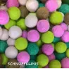 Boules de feutre de printemps, perles, en 7 tailles