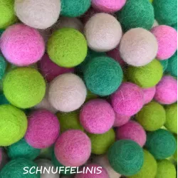 felt balls, soft colors, felt mobile baby, pastel soft mix
