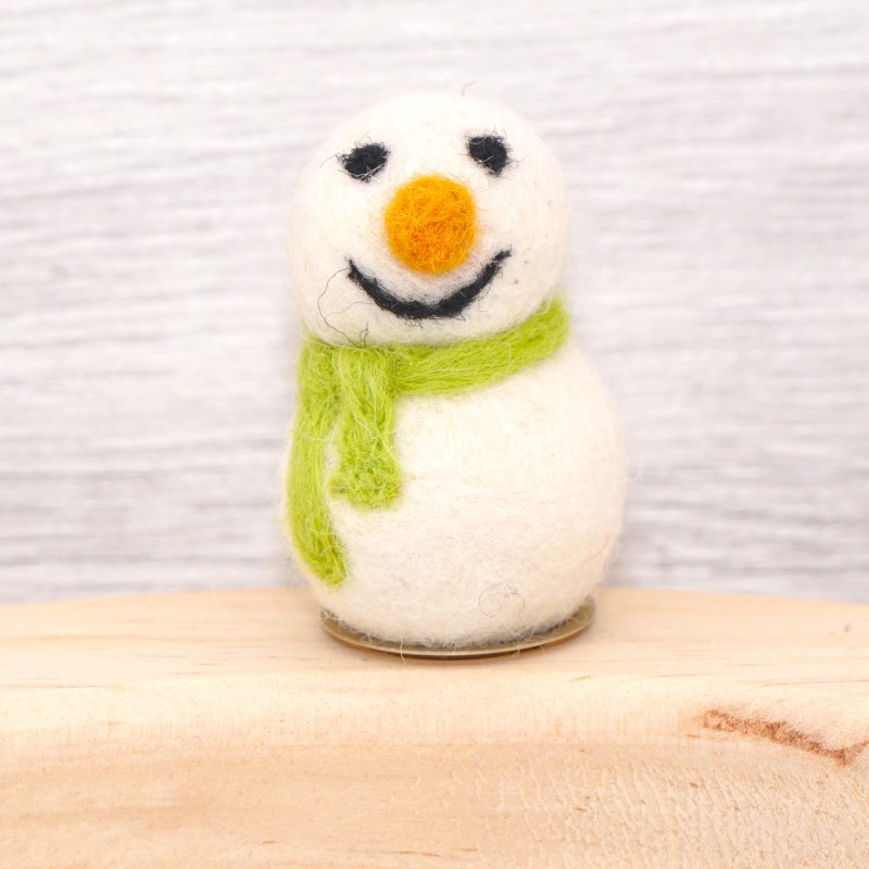 Felt Snowman Pins for Winter Decor, Annual Rings, and Birthday Rings | Schnuffelinis