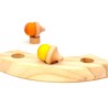 Eicheln Steckfigur gelb – Holz Motivstecker