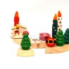 Tannenbaum bunte Kugeln – Weihnachtsdeko aus Holz