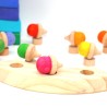 Eicheln Steckfigur pink – Holz Motivstecker