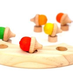 Acorn yellow red – Autumn Decor wood set| SCHNUFFELINIS
