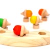 Eicheln gelb rot – Holz Motivstecker 4er Set | SCHNUFFELINIS