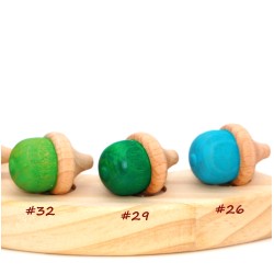 Eicheln grün 3er Set – Holz Motivstecker