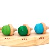Acorn motifs green – Autumn wooden plugs