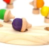 Acorn motifs purple – Autumn wooden plugs