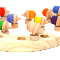 Eicheln Steckfigur natur – Holz Motivstecker