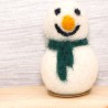 Schneemann dunkelgrün Geschenkanhänger