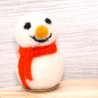 Schneemann orange Geschenkanhänger