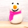 Schneemann pink Geschenkanhänger