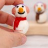 Schneemann rot– Motivstecker für Jahresringe