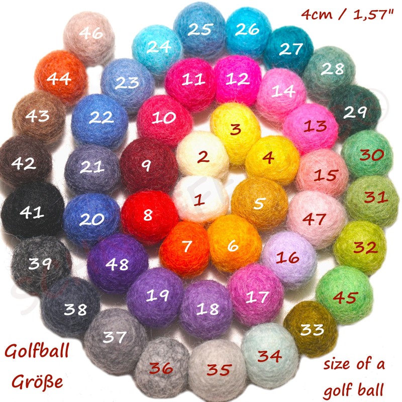 Filzkugeln 4cm deine Farbwahl