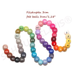 Filzkugeln 3cm deine Farbwahl