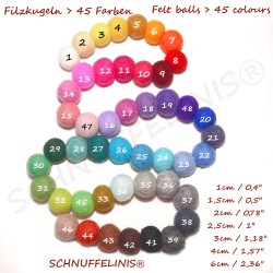 Filzkugeln 3cm - Filzbäll Deko | SCHNUFFELINIS