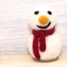 Schneemann weinrot Geschenkanhänger