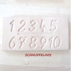 Zahlen Holzlegebrett 1 bis 10