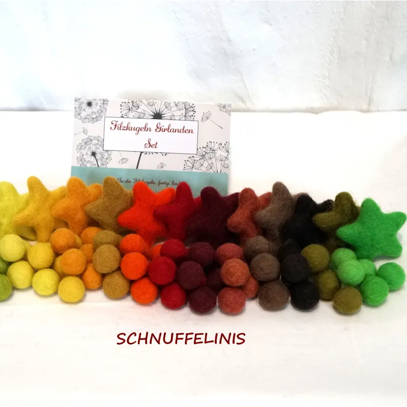 Felt balls, Autumn window decoration, mantle garland autumn Felt balls, Autumn window decoration, mantle garland autumn