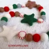 Felt garlands ready, stocking stuffer gifts, x-mas garland cinnamon