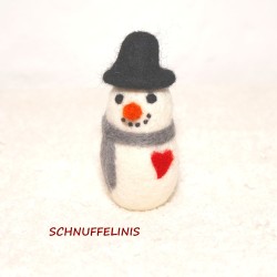 Schneemänner Filz, Filzkugeln Schneemann, Filzwolle Christbaumkugeln