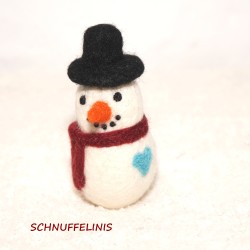 Schneemänner Filz, Filzkugeln Schneemann, Filzwolle Christbaumkugeln