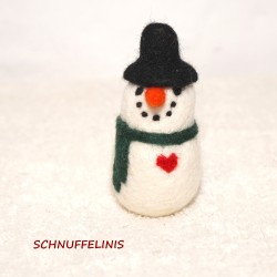 Schneemänner Filz, Filzkugeln Schneemann, Filzwolle Christbaumkugeln
